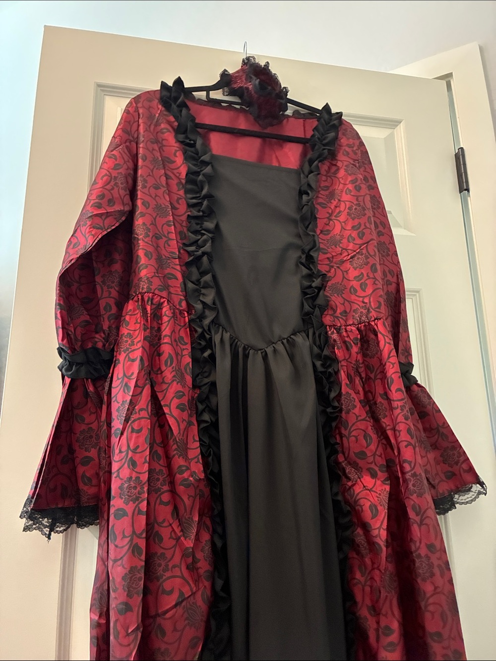 Red and Black Gothic Kids Costume Dress by